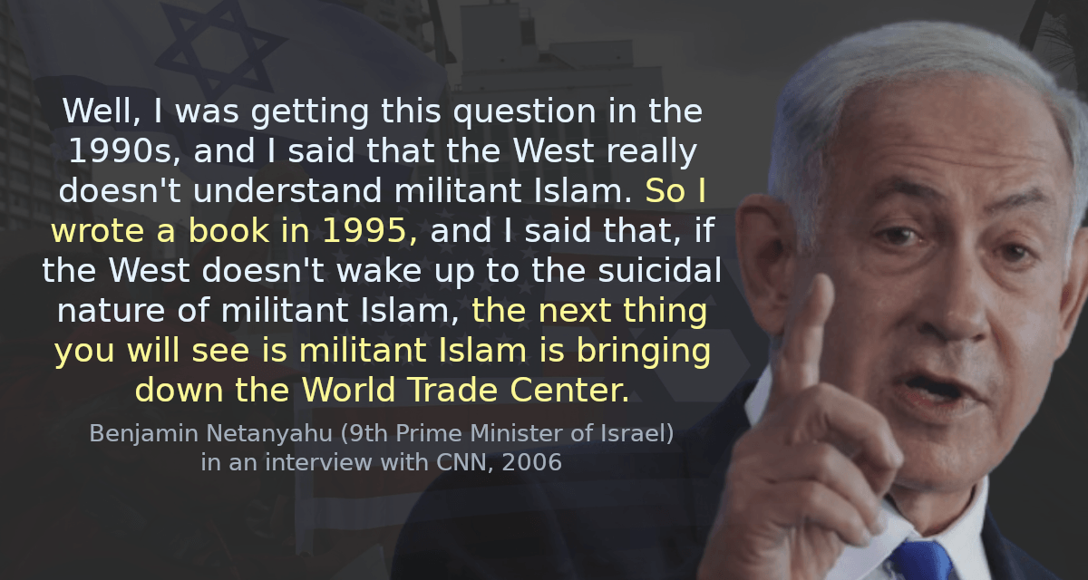 Well, I was getting this question in the 1990s, and I said that the West really doesn&rsquo;t understand militant Islam. So I wrote a book in 1995, and I said that, if the West doesn&rsquo;t wake up to the suicidal nature of militant Islam, the next thing you will see is militant Islam is bringing down the World Trade Center.