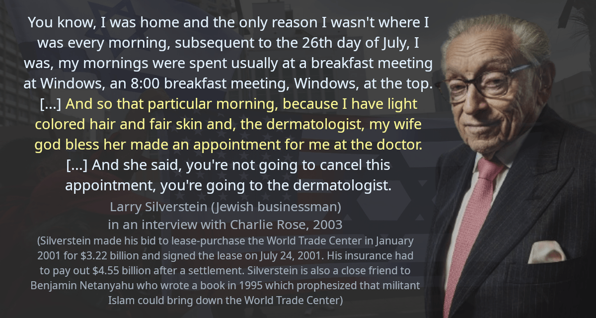 You know, I was home and the only reason I wasn&rsquo;t where I was every morning, subsequent to the 26th day of July, I was, my mornings were spent usually at a breakfast meeting at Windows, an 8:00 breakfast meeting, Windows, at the top. [&hellip;] And so that particular morning, because I have light colored hair and fair skin and, the dermatologist, my wife god bless her made an appointment for me at the doctor. [&hellip;] And she said, you&rsquo;re not going to cancel this appointment, you&rsquo;re going to the dermatologist.