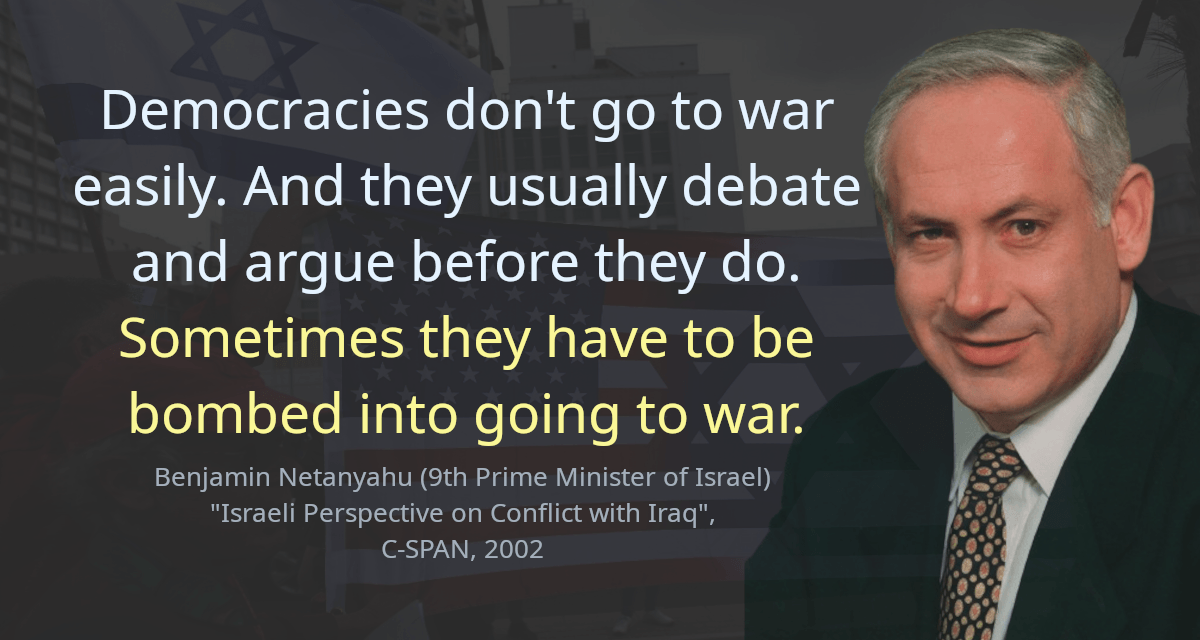 Democracies don&rsquo;t go to war easily. And they usually debate and argue before they do. Sometimes they have to be bombed into going to war.