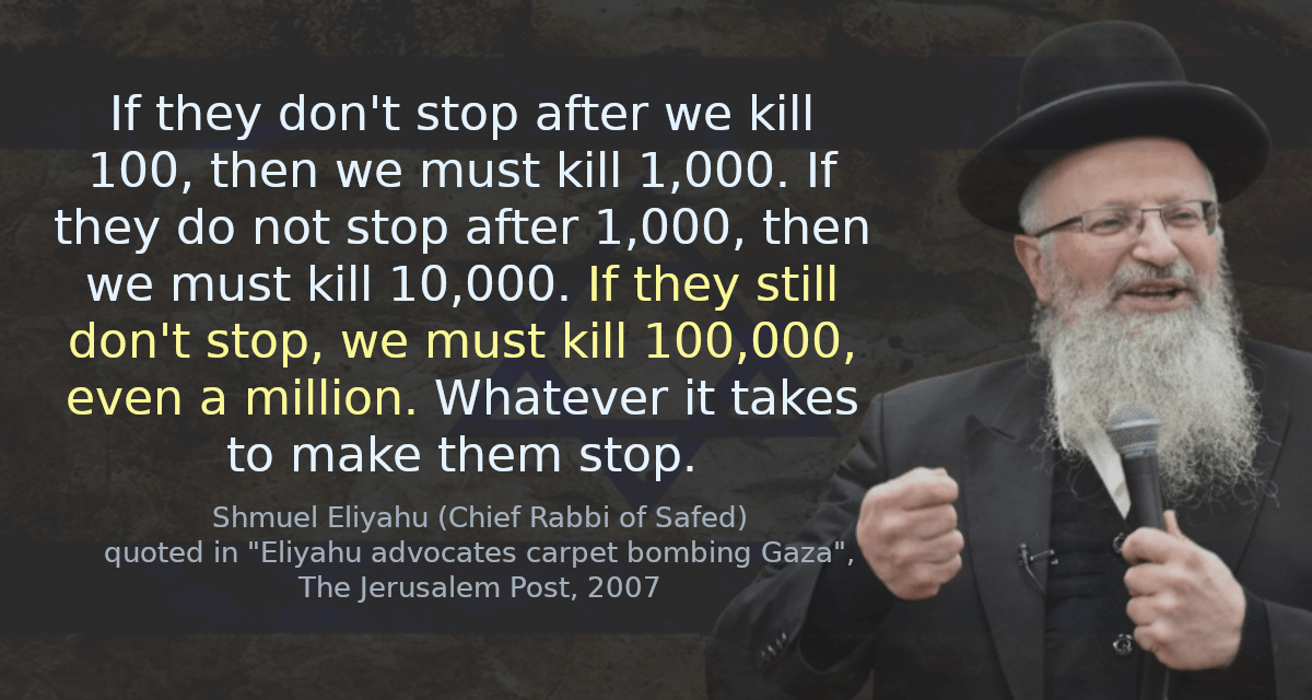 If they don&rsquo;t stop after we kill 100, then we must kill 1,000. If they do not stop after 1,000, then we must kill 10,000. If they still don&rsquo;t stop, we must kill 100,000, even a million. Whatever it takes to make them stop.